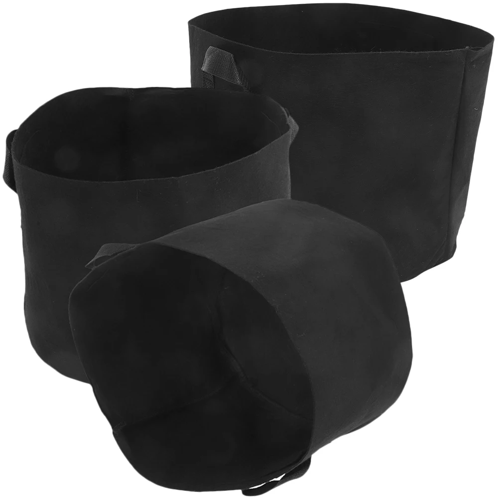 

3pcs Handmade Plant Bags Durable Safe Movable Garden Deck Patio Porch Breathable Growing Bags Flower Vegetable Planter Pouch