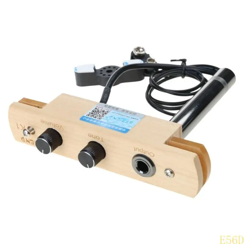 

E56D Cajon Drum Sound Hole Pickup with Tone Volumes Control Easily to Install