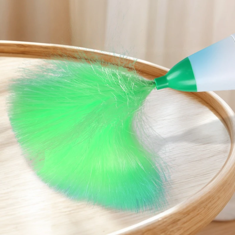 Electric Feather Duster Dust Brush Adjustable Electric Spin Duster for Vacuum Cleaner Window Household Car Cleaning Brush Tools