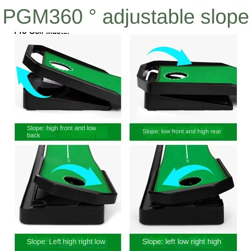 Professional Adjustable Indoor Golf Putting Trainer Customizable OEM Wholesale Training Aid for Home Office Practice Mat