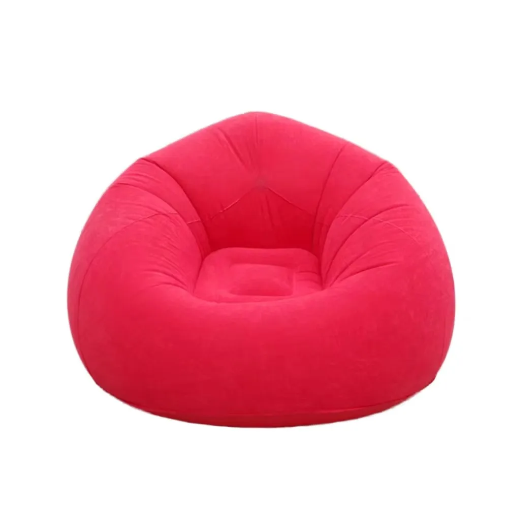 

Custom Bean Bag Chair Inflatable Lazy Sofa Chair No Filling Ultra Soft Foldable Flocking Furniture Bean Bag Comfy Beanbag For Do