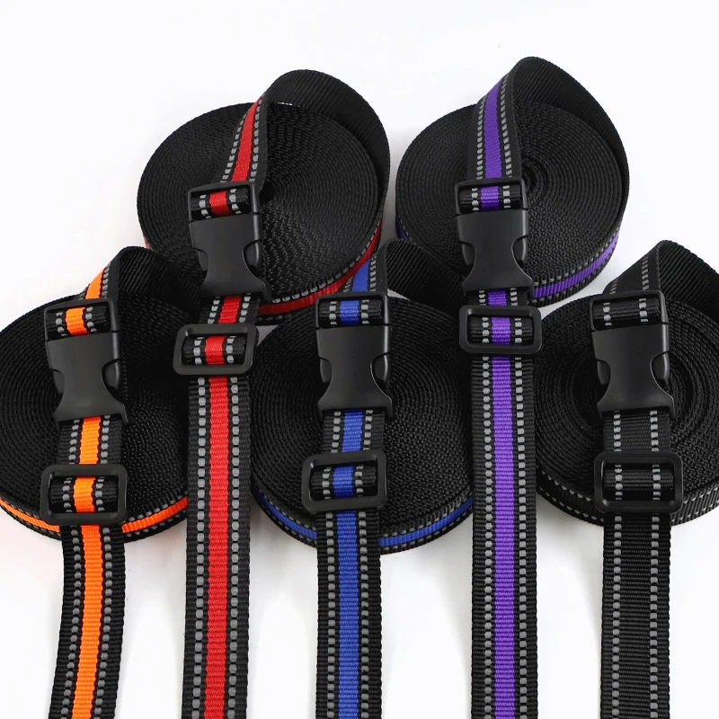

15/20/25mm Reflective Webbing Clip Bag Hook Buckle Dog Collar Strap Adjust Suit Accessories Ribbon Tape Sliders Release Buckles
