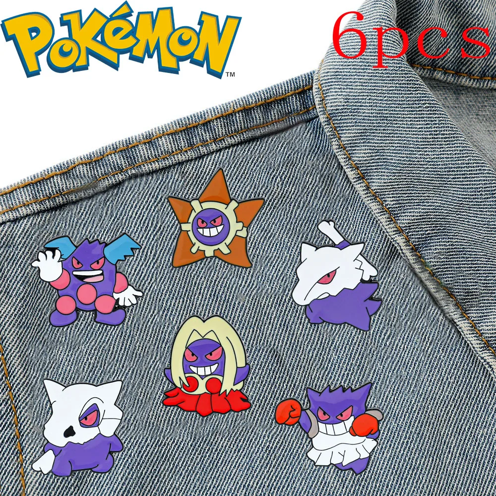 

1set Pokemon Gengar Cosplay Enamel Pins Anime Figure Creativity Brooch Fashion Badge Accessories Children Diy Jewelry Gifts