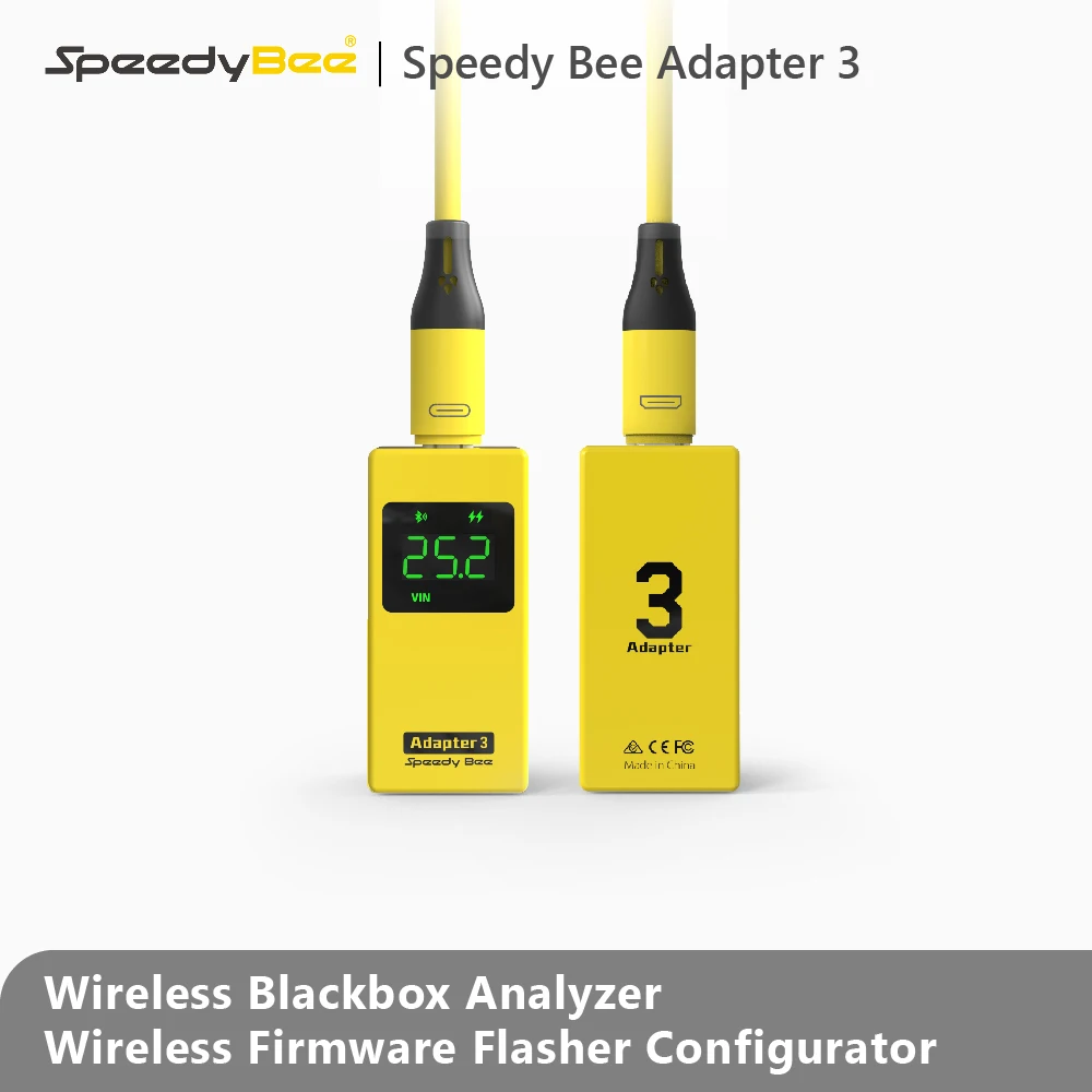 SpeedyBee Adapter 3 Built-in Bluetooth and Blackbox Downloader with 8-bit BLHeli_S ESC Firmware Updater