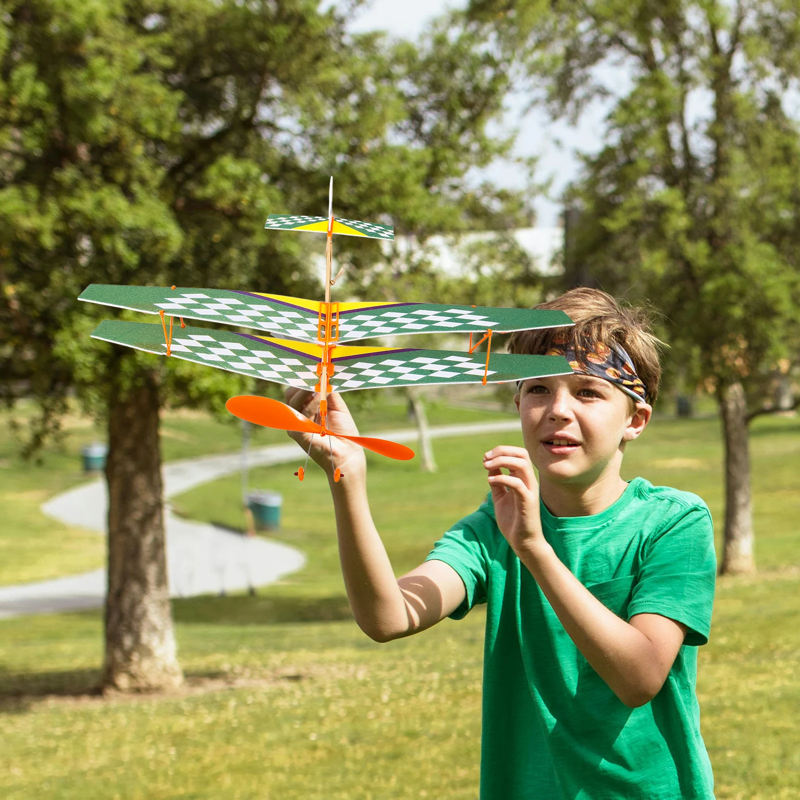 

2pcs DIY Gliding Plane Craft Set Wooden Toy Assembled Model Glider Kids Child Educational Puzzle Material