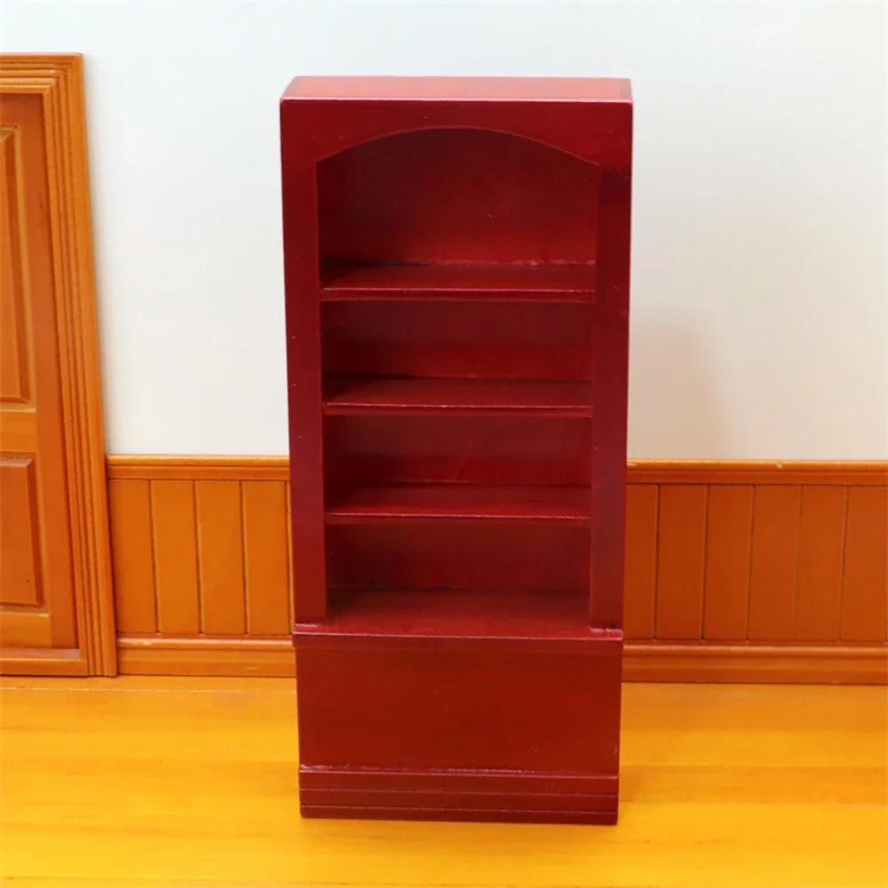 1/12 دمية مصغرة خزانة كتب خشبية خزانة صغيرة لعبة مجسمة لدمية اكسسوارات المنزل الديكور