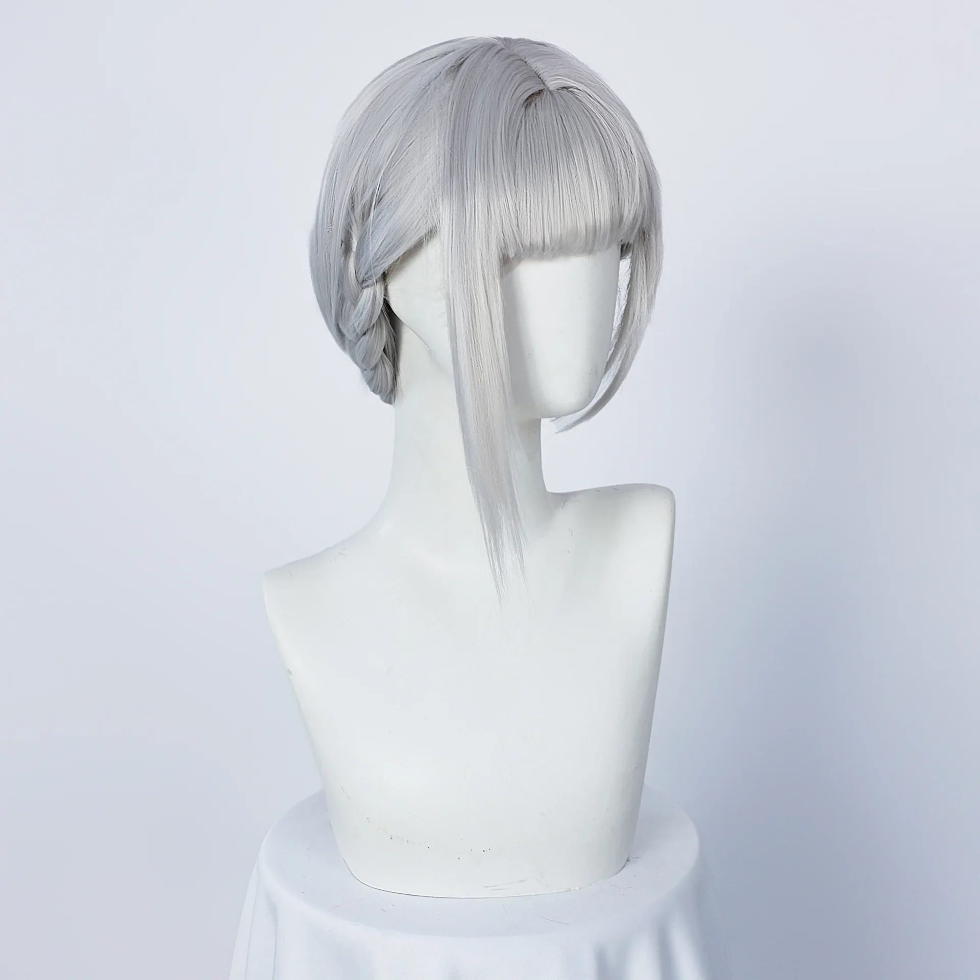 IN STOCK Game Wuthering Waves Sanhua Cosplay Wig Silvery white Hair For Halloween party Role Play Wig + Free Cap