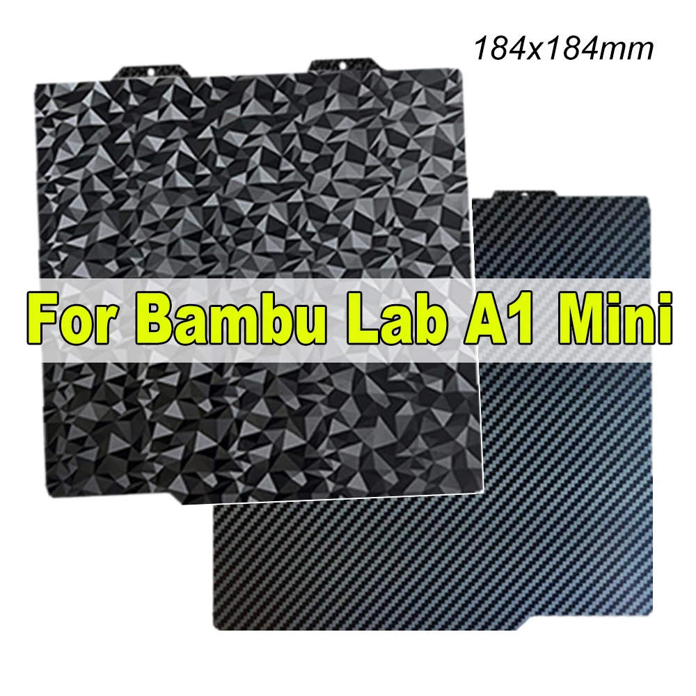 PEO PET Build Plate for Bambu Lab A1 Mini PEI Plate Sheet 184x184mm Doubel Sided Heated Bed Bambulab A1-Mini Spring Steel Sheet
