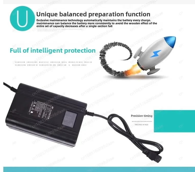 Chargeur intelligent avec écran d'affichage, adapté pour SOCO, NIU, 48V, 60V, 10A, Snap3A, TSC, TC, CU, DU, RU, Umini