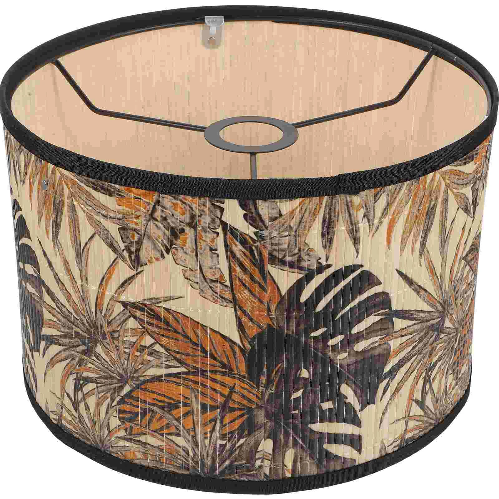 

European Style Chandelier Lampshade Bamboo Printed Bed Breakfast Decoration Table Decorative