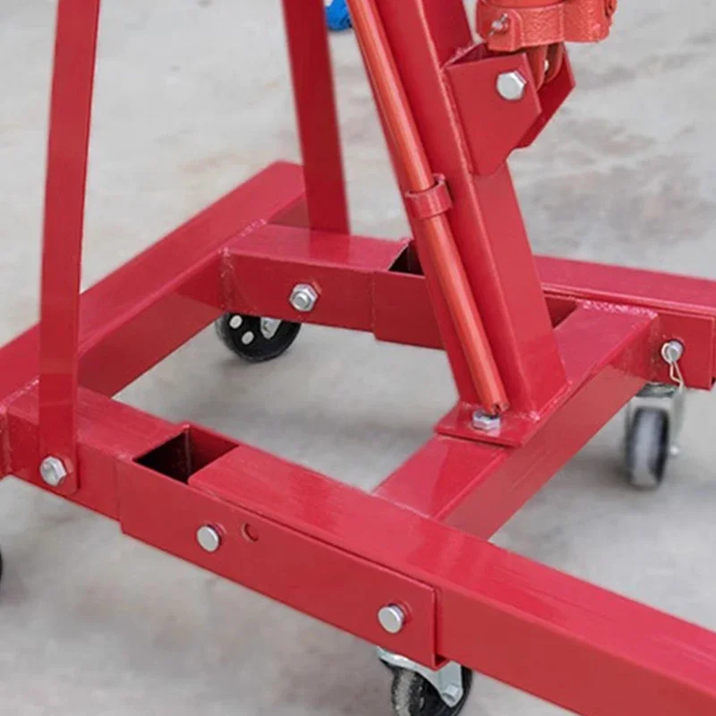 

2T Folding Crane Manual Hydraulic Engine Hanger Automotive Engine Loading and Unloading Mobile Crane Auto Repair Tools