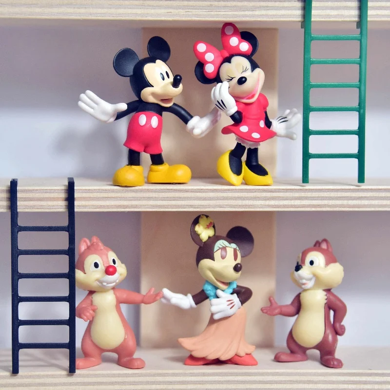 Disney Action & Toy Figurki Myszka Miki Minnie Retro Klasyczna Lalka Prezenty Śliczna Kreskówka Zabawka Figurki Anime Zbieraj Ozdoby Zabawki