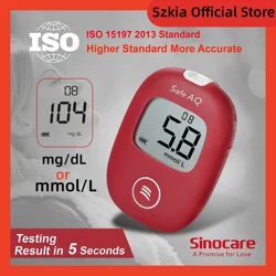 Sinocare safe-AQ Smart Blood Glucose Meter  ,Digital Blood Diabetes Monitor,Blood Sugar Medical Health Equipment