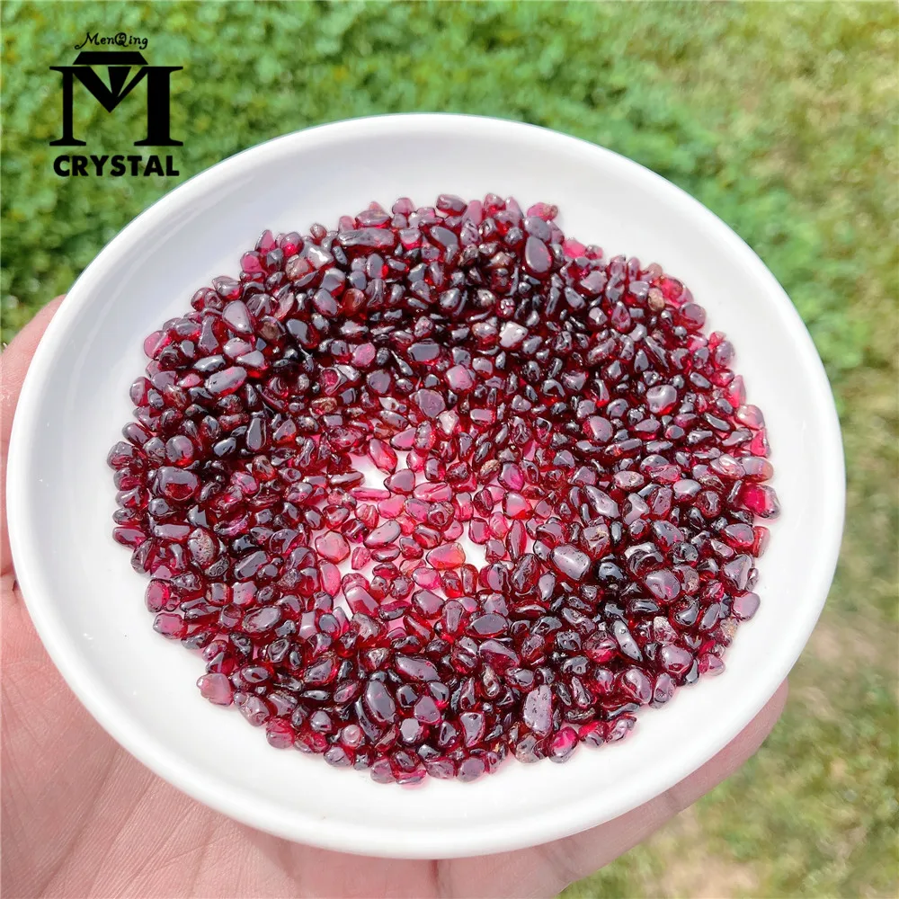 200g/Bag 3-5mm Natural Garnet Quartz Crystal Stone Chip Gravel Home Room Decoration DIY Aquarium Fish Tank Decorate ﻿