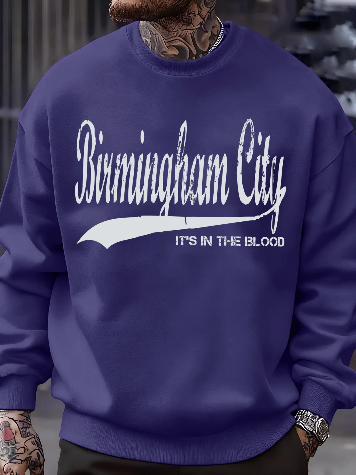 Birmingham cidade carta impres - Oversized Crewneck Fleece avaliação e preço