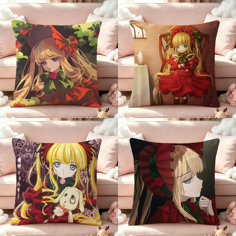 Rozen Maiden Cushion Cover Pillow Multi‑size Short Plush Pillow Cute Simple Style For Living Room Bedroom Birthday Gift