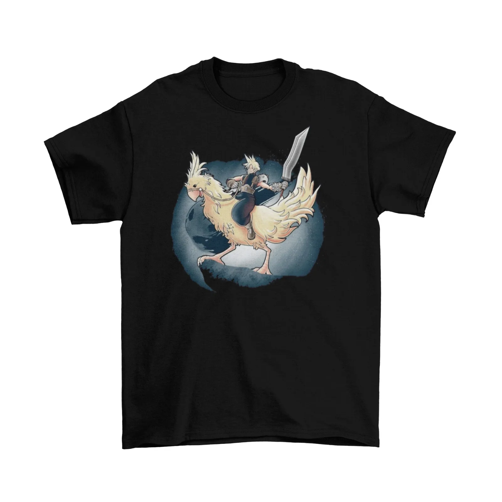 Final Fantasy 7 Cloud Riding Chocobo T Shirt Cotton Funny Ff7 Vii Game