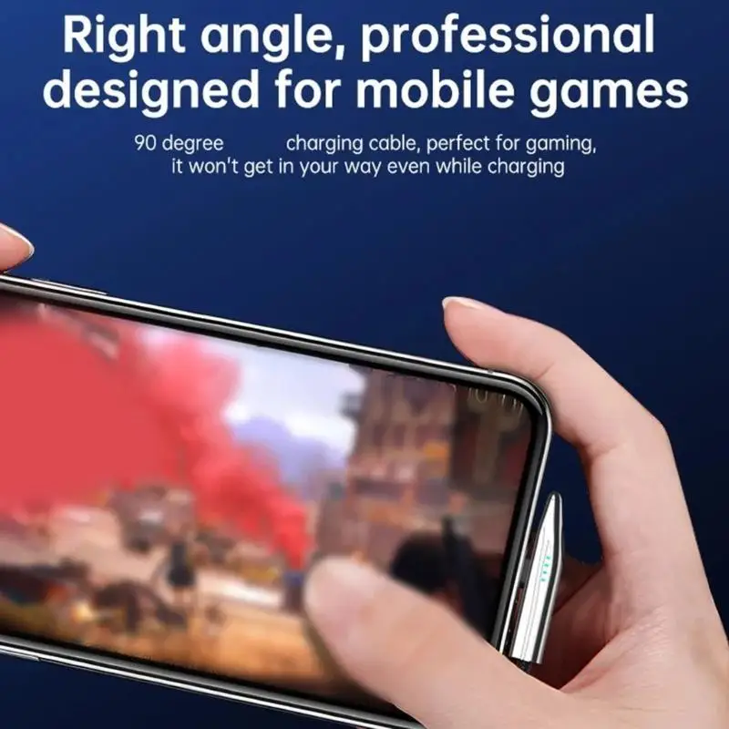 E1PF 240W كابل الشحن السريع 90 درجة من النوع C إلى USB C كابل الطاقة لأجهزة الهواتف الفعالة