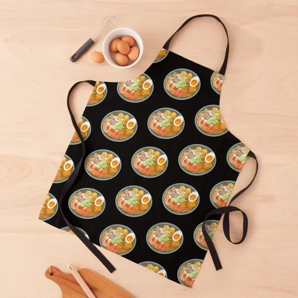 

Delicious Laksa Apron Camping Kitchen New 2022 Year kitchen girl nail tech supplies Apron