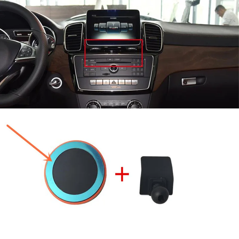 1Set ABS For 2016-2019 Mercedes-Benz GLE W166 GLS X166 Special Car Phone Holder Fixed Bracket Stand Mobile Magnetic Attraction