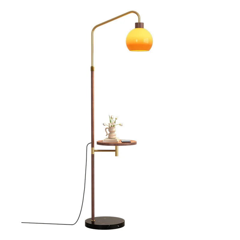 

Bed and breakfast with coffee floor living room sofa creative retro wind floor lamp with wireless charging coffee table lamp