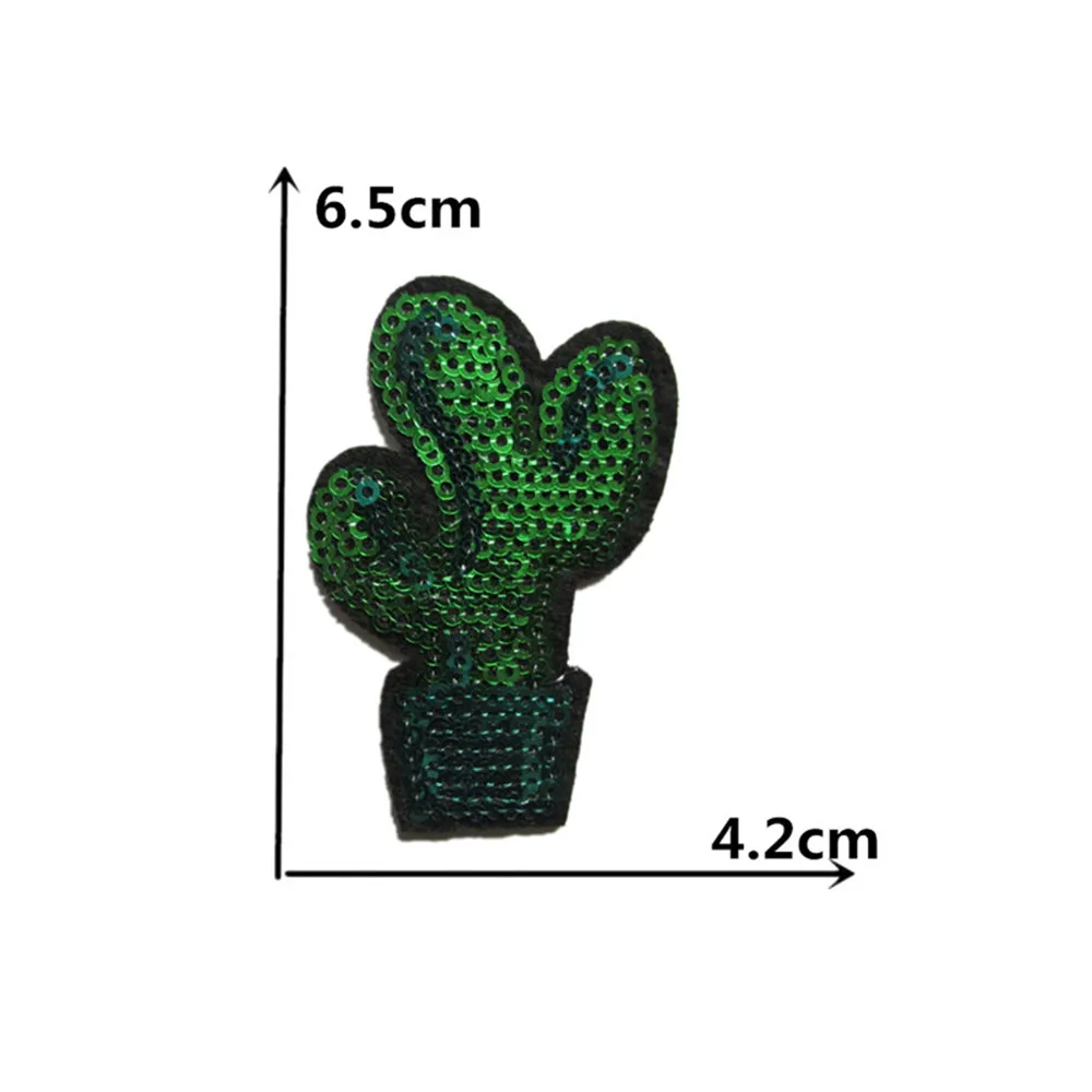 Plant cactus tree sequins Hotmelt adhesive iron Diy washable clothing accessories Patches for clothes and hats clothing patches