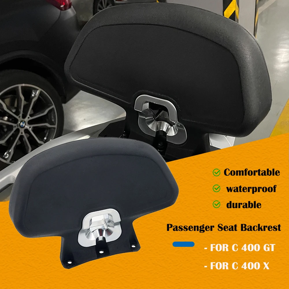 FOR BMW C400GT C400X C 400 X / C 400 GT NEW Motorcycle Accessories Black Rear Passenger Seat Backrest Cushion Back Rest Pad