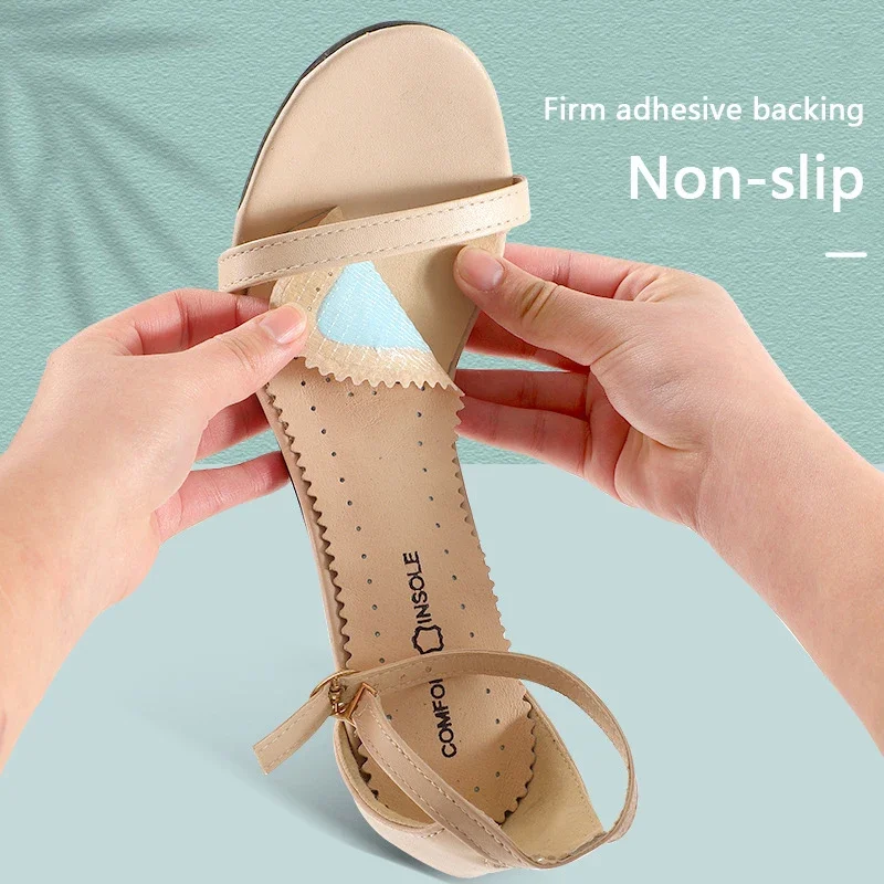 Summer Latex Cowhide Insoles Sandals High Heels Seven-point Pad Leather Half Pads Breathable Sweat-absorbing Deodorant for Woman