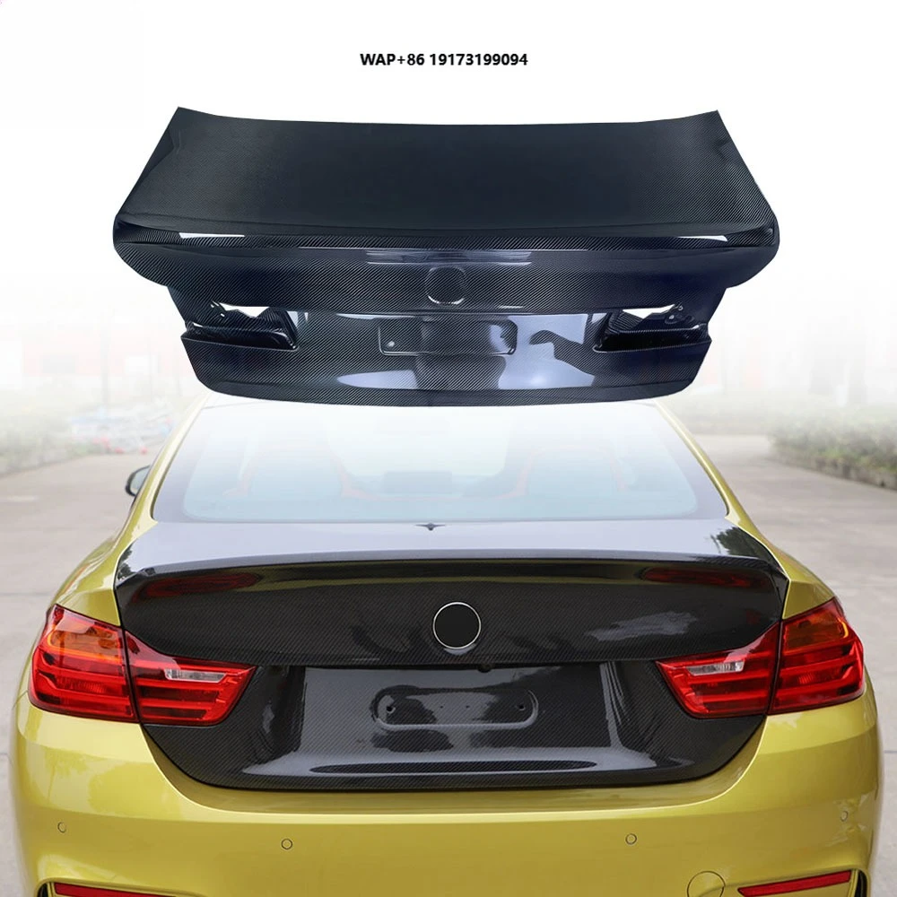 

Для F32 420i 425i 428i 430i 435i 440i 2014-2019, F82 M4 2-дверное купе 2014-2020: Комплект накладок на крышку багажника из сухого карбона