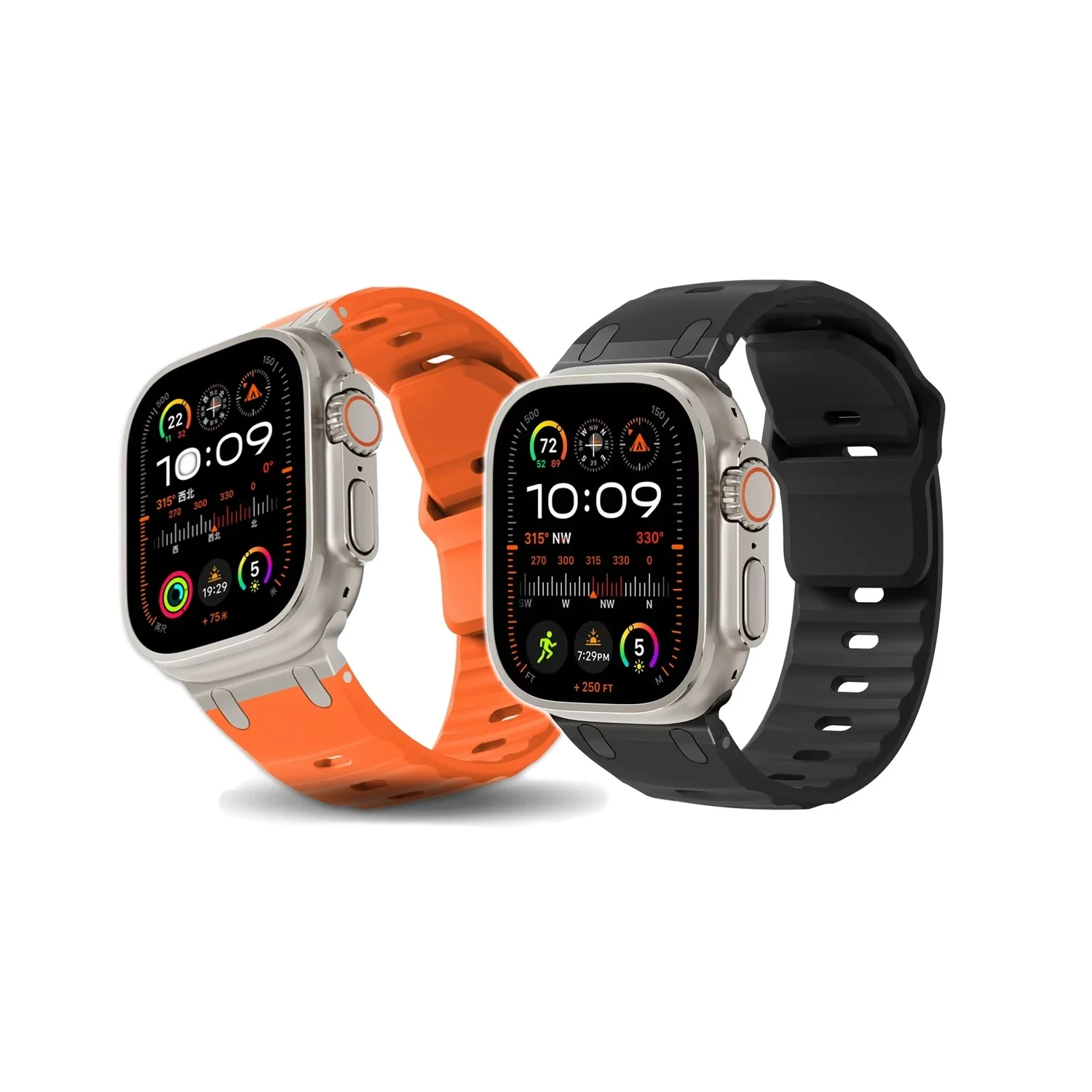 

Спортивный силиконовый ремешок для Apple watch ultra 2, ремешок 49 мм, браслет Correa из нержавеющей стали iwatch Series 9 8 7 SE 10 45 мм 44 мм 46 мм