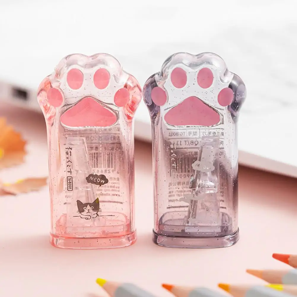 Juego de artículos de oficina ligeros, goma de borrar para la escuela, bonita Pata de Gato, papelería Adorable