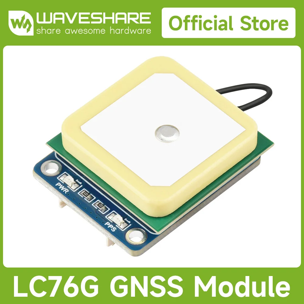 Waveshare LC76G Multi-GNSS Module, Supports GPS, BDS, GLONASS, Galileo, QZSS, I2C/UART Communication for Raspberry Pi/ Arduino