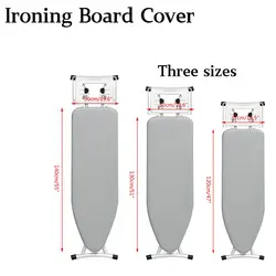 140/130/120cm Ironing Board Cover Universal Silver Coated Padded Ironing Board Cover Detachable Double-layer Ironing Board Cloth