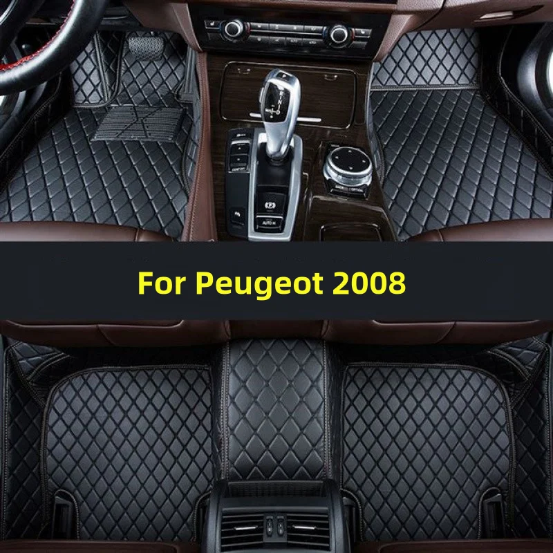 

Custom Car Floor Mats For Peugeot 2008 2013-2023 Auto Carpets Foot Coche Accessorie