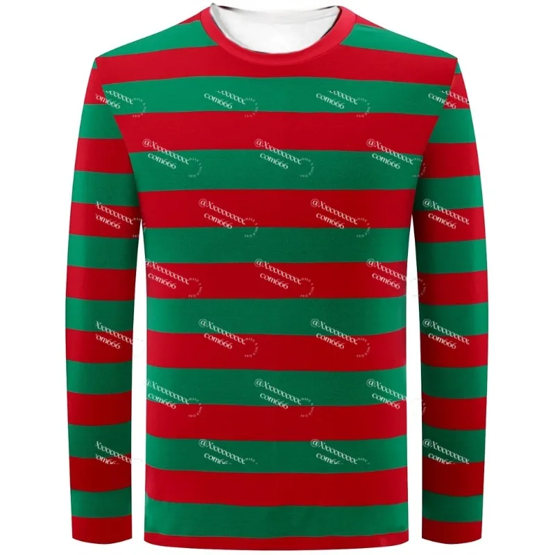 

2026 Boys' New Stripe Style 3D Printed Quick Drying Breathable Long Sleeve for Daily Loose Atmosphere