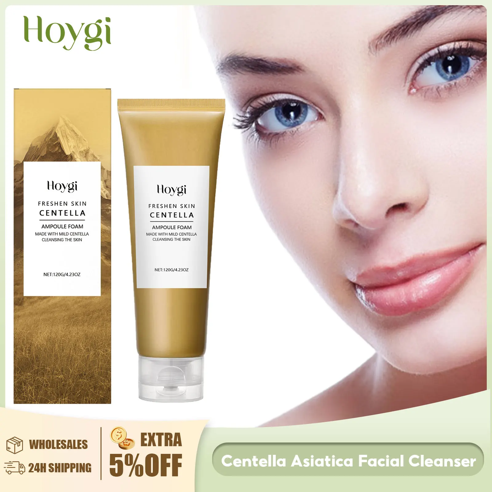 

Centella Asiatica Facial Cleanser Deep Cleansing Face Pores Shrinking Oil Control Blackheads Removal Soothing Nourish Skin Care