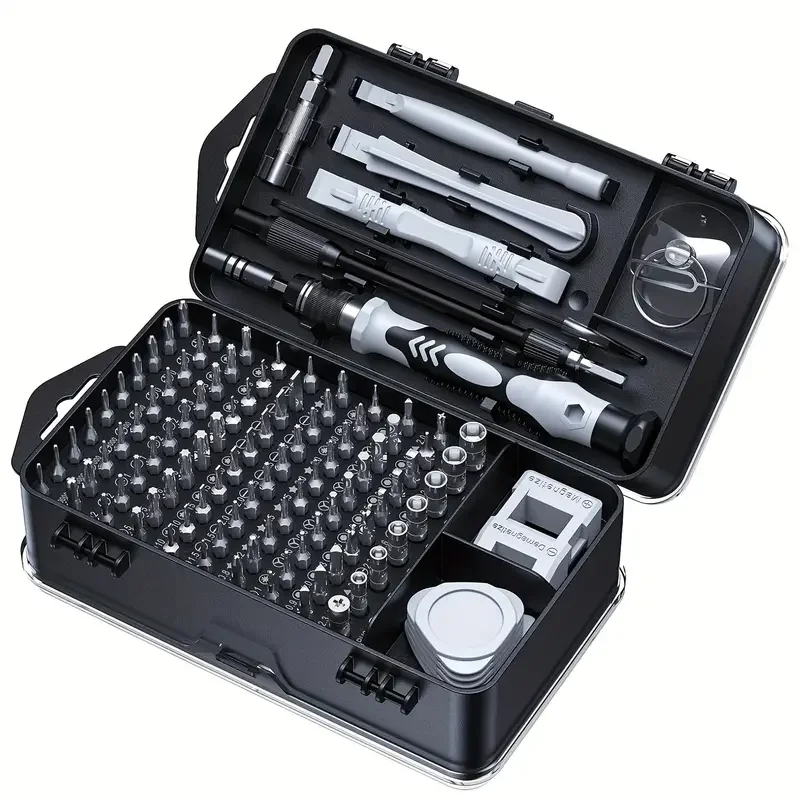 Precision Screwdriver Set, 115-in-1 Electronic Magnetic Repair Tool Kit, Suitable for Repairing Computers, Personal Computers, Mobile Phones, Game Consoles, Watches, Glasses, Etc. (Gray)