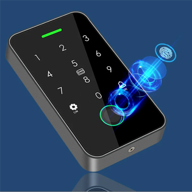 

B27B двойной RFID 125 кГц + 13,56 МГц NFC Tuya открытый контроль доступа по отпечаткам пальцев клавиатура IP67 водонепроницаемый биометрический механизм открывания дверей
