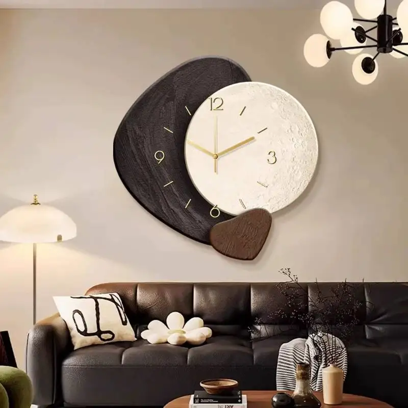 ساعة حائط منزلية مريحة من Nordic Premium ساعة حائط للمطبخ يوغا فريدة من نوعها أثاث منزلي من Mecanismo Reloj Pared