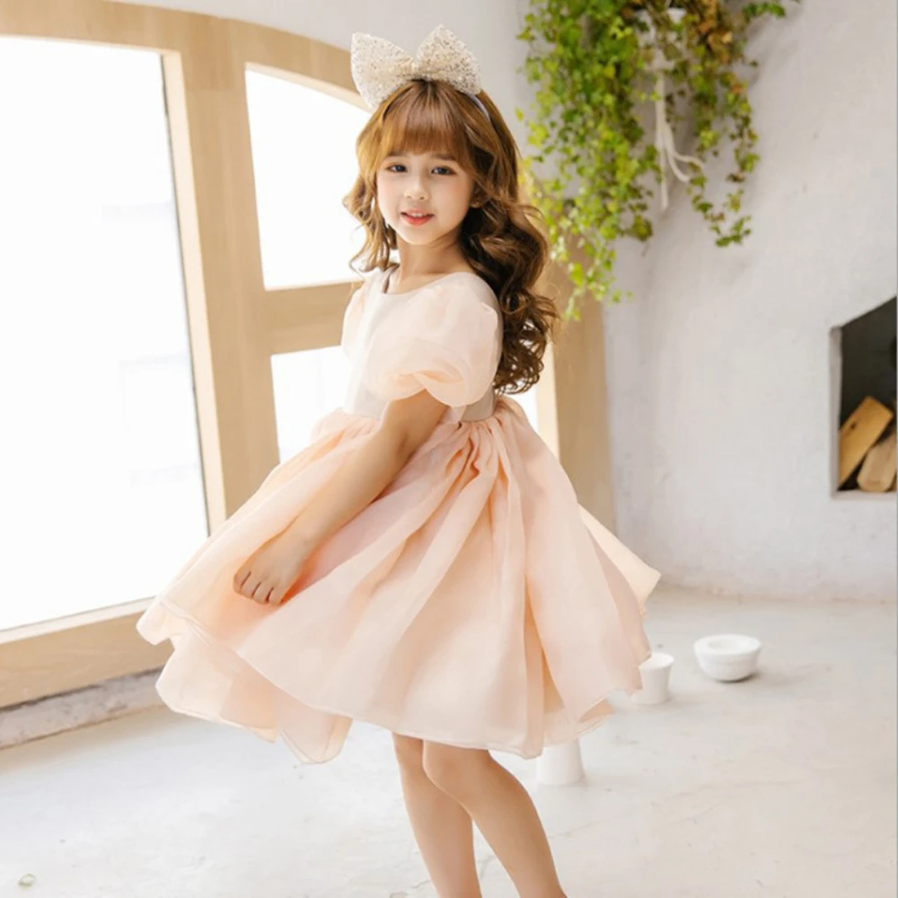 High-end Girl Princess Dress Spring 2023 New Girl Fluffy Cute Style Dress Is Available in A Variety of Sizes