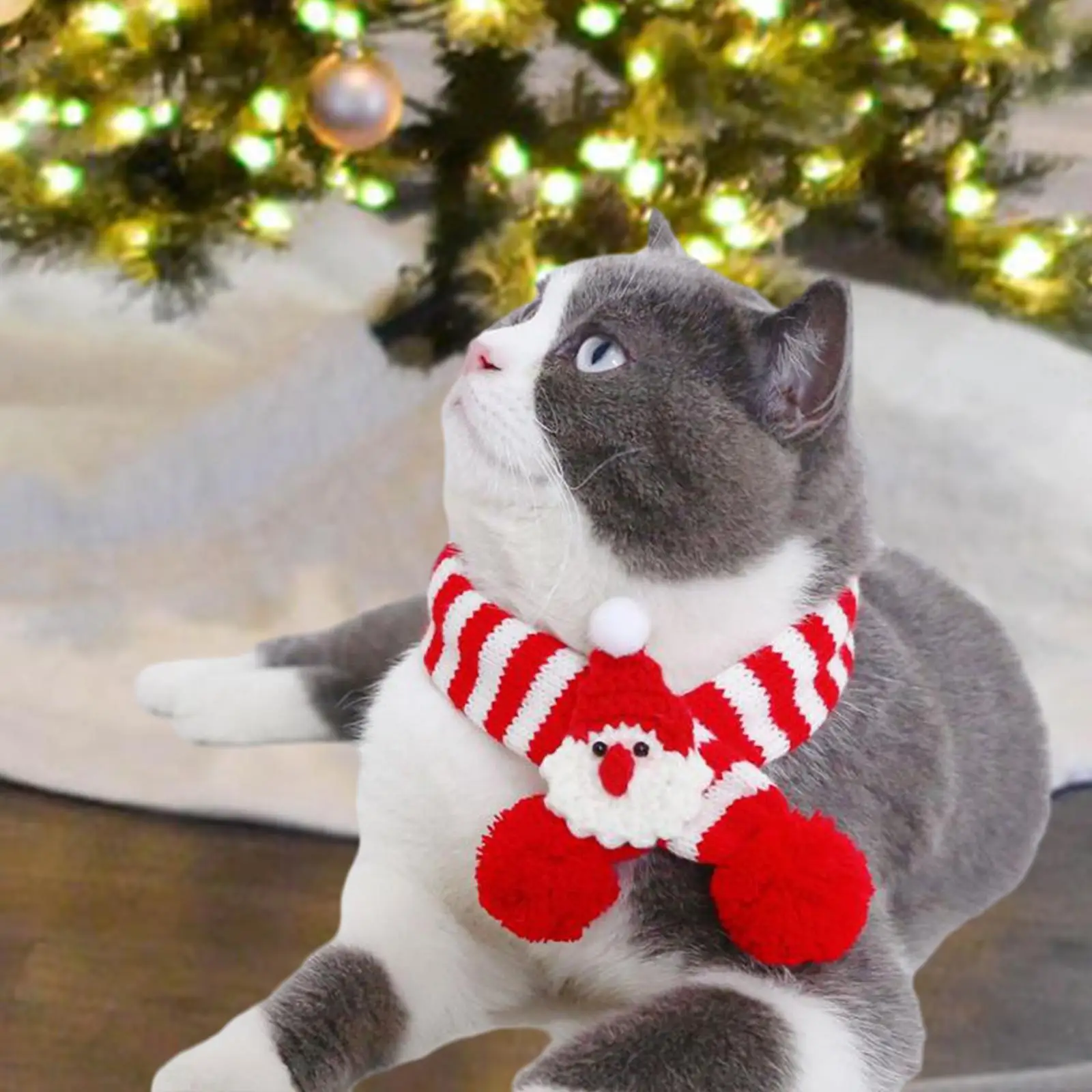 Pet Christmas Scarf Winter Neck Warmer for Family Gatherings Celebrating