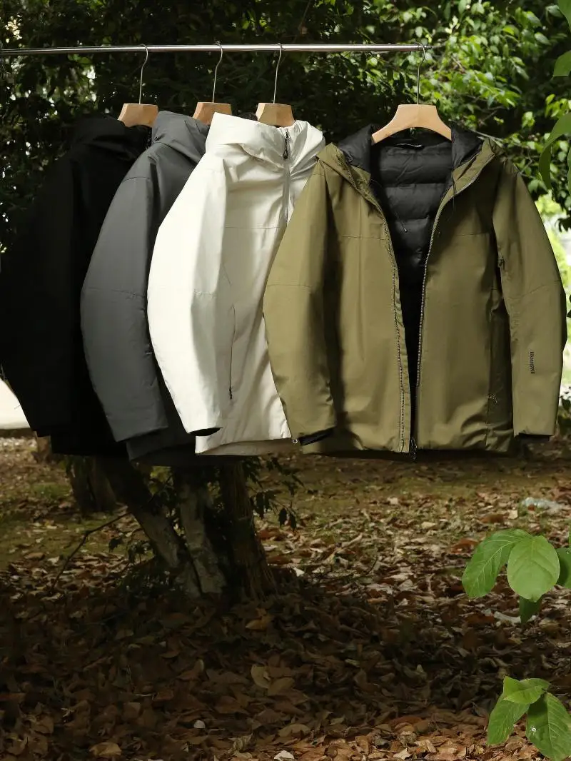 

Unisex Thickened Hooded down Jacket Windproof Waterproof Outdoor Clothing for Couples Warm Cozy Fashionable Urban Style