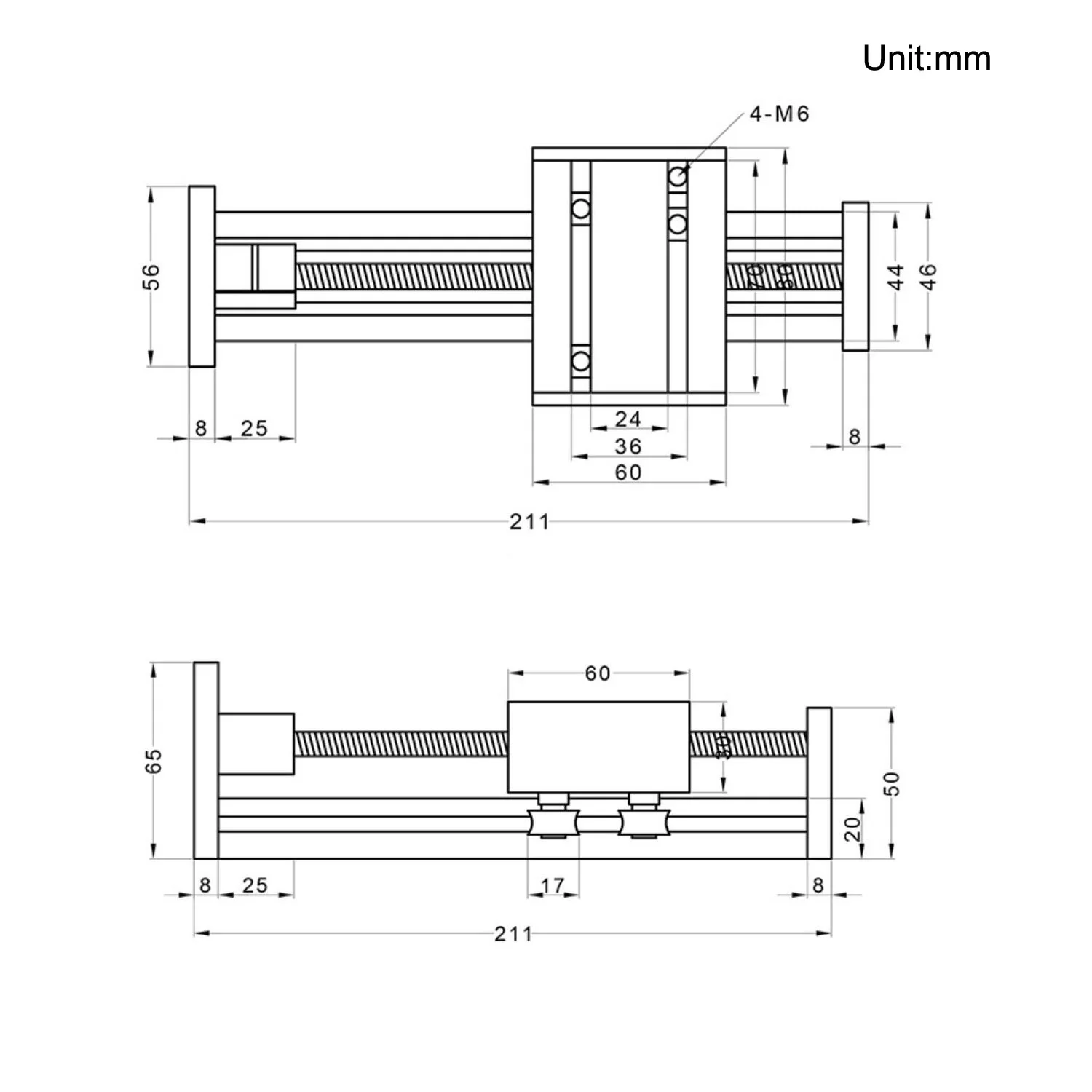 Befenybay100mm 이동 길이 선형 모션 가이드 DIY/CNC 라우터 부품 용 NEMA23 스테퍼 모터가있는 볼 스크류 SFU1605 X Y Z