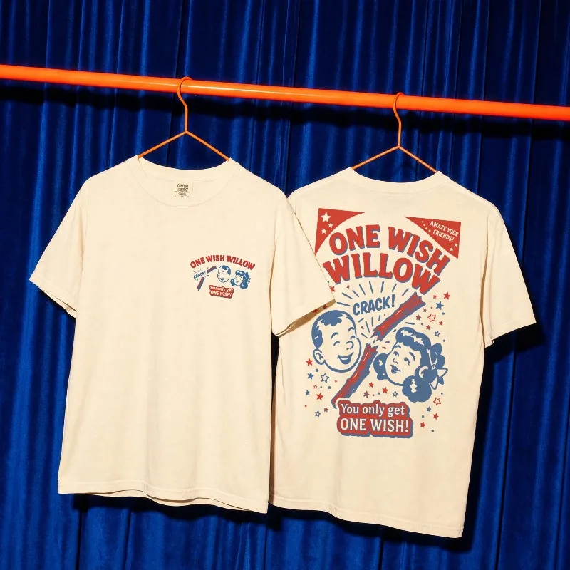 One Wish Willow Box T-Shirt, Horrorfilm-Grafik-T-Shirt, Obsession-Grafik-T-Shirt, Herren- und Damenoberteile, kurzärmeliges, übergroßes, lockeres T-Shirt