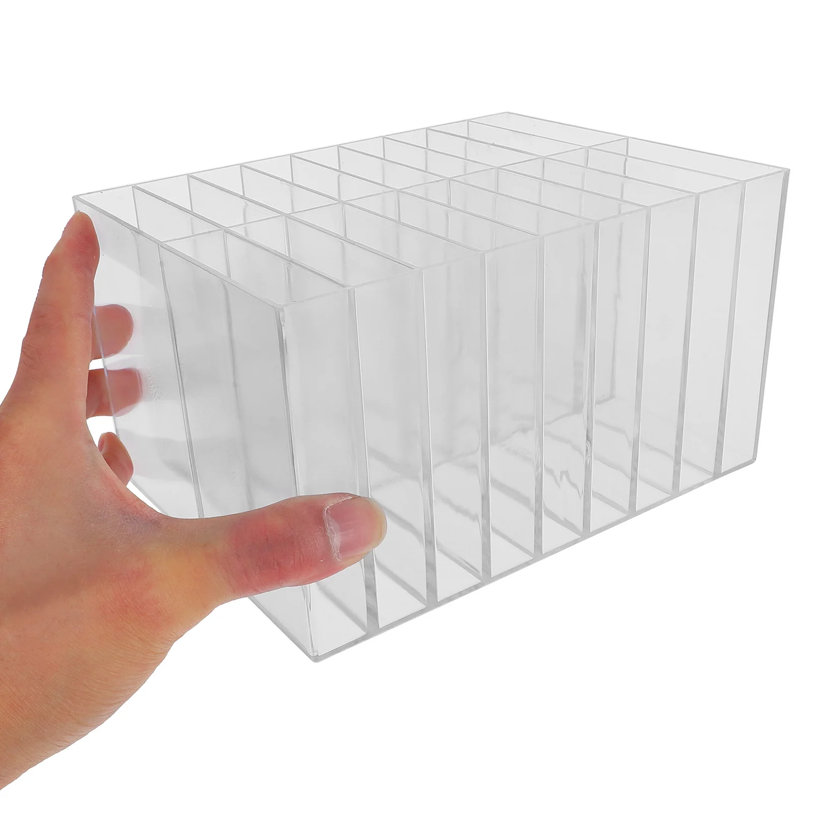 18 Grid Transparent Marker Pen Holder Large Capacity Material Office School Storage ganizer Multifunctional Portable Pen St