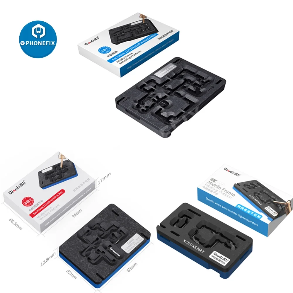 QianLi Mainboard Middle Frame Reballing Platform BGA Reballing Stencil Motherboard Fixture for IPhone X 13 14 12 11 15 Rework