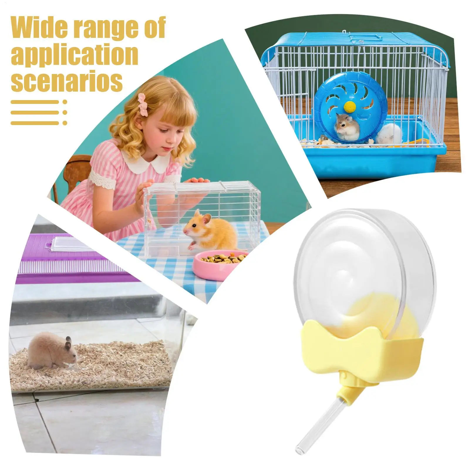 

Cage Water Bottle 180ml Automatic Leak Proof Pet Supplies Small Animal Water Dispenser For Cage For Small Animal Bunny Mouse