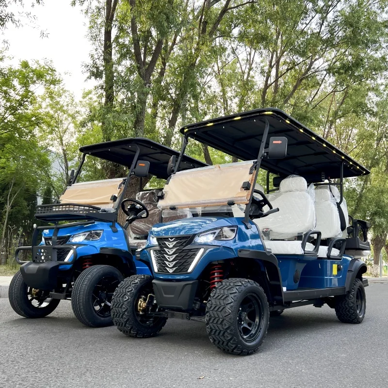 2025 neuer Golfplatzwagen, elektrisches Geländewagen, 4 + 2-Sitzer, elektrischer Clubwagen, Golfwagen, Golfwagen