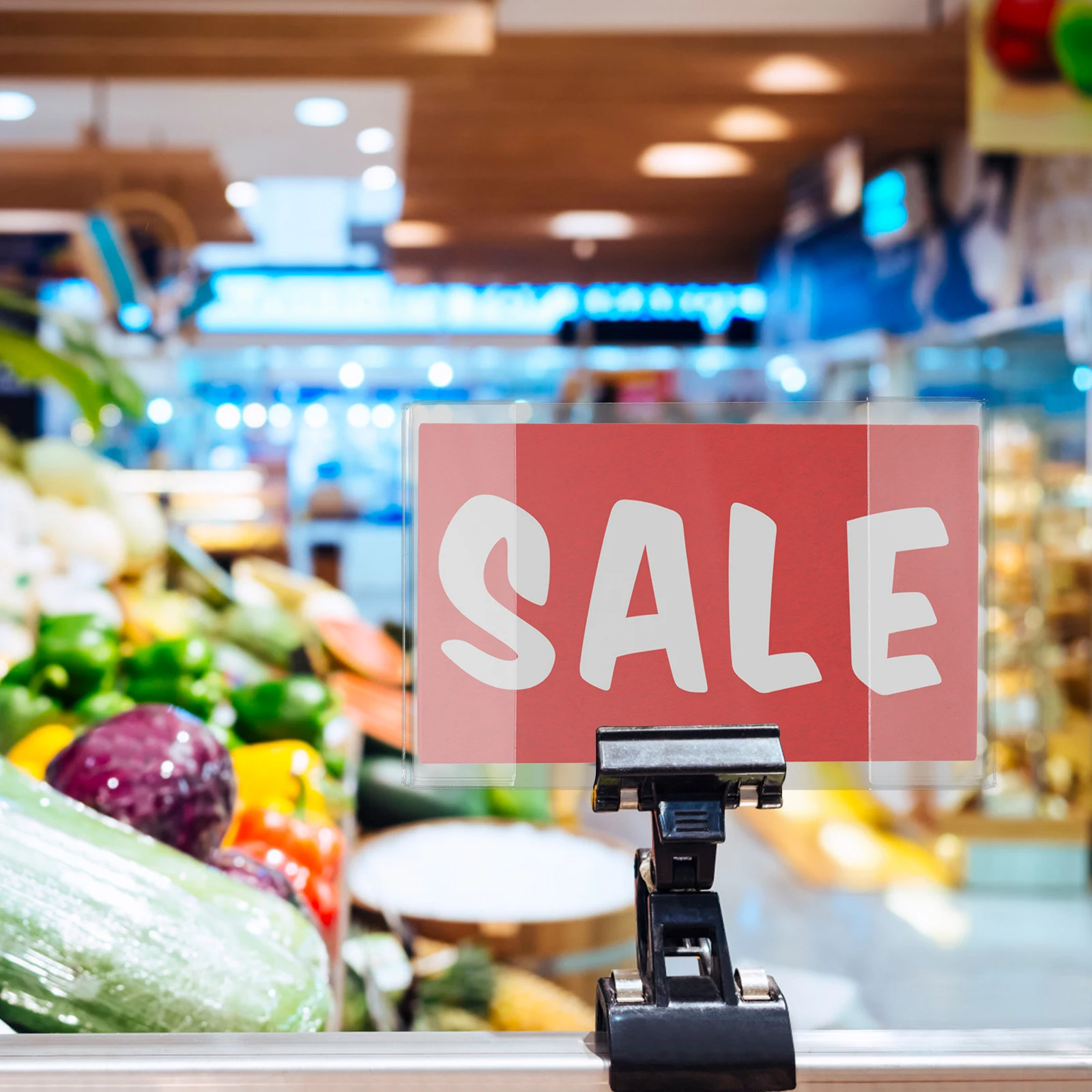 

10Pcs Label Holder for Price Tags Transparent Display Rack Self-Stick Adhesive Mounting No Tools Needed Supermarket Shelf