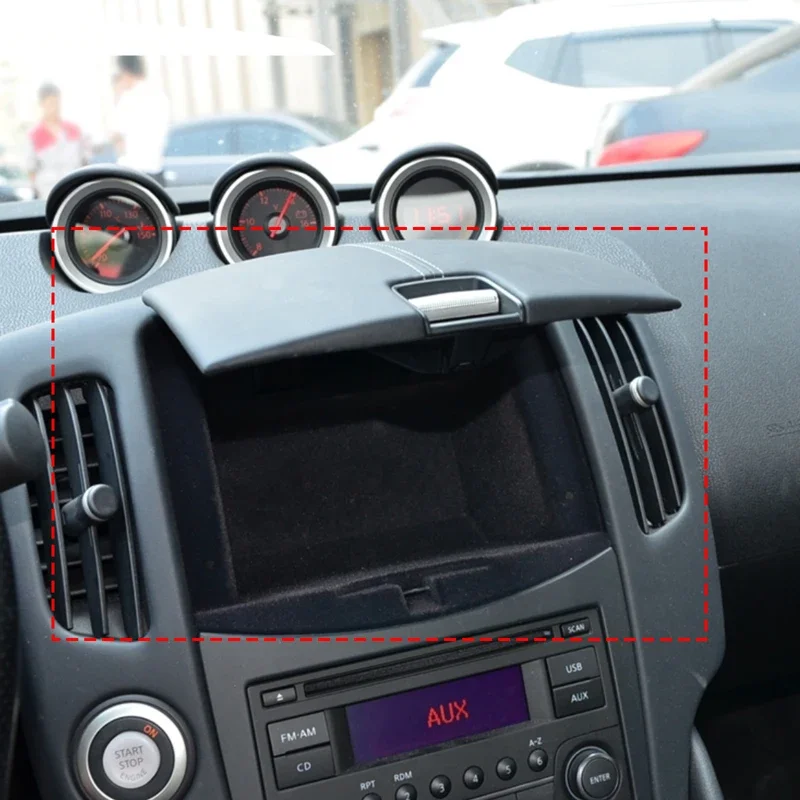 

ABS Black For Nissan 370Z Z34 2009-2020 Car central control storage box mobile phone tray car interior modification accessories